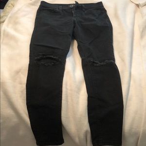 Loft Super Skinny Ripped Jeans